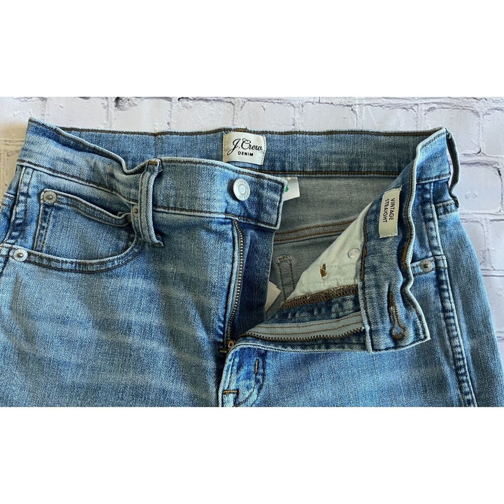 J. CREW DENIM Vintage Straight Jean with Bottom Slits - Women's SIZE 27 - Picture 4 of 10